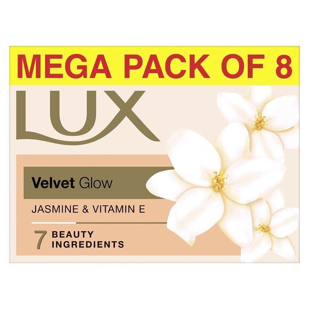 uk51qUXmu5zUS-1-1.jpg LUX Velvet Glow Jasmine & Vitamin E for Glowing Skin Beauty Soap Offer Pack 8x150 g - Fast UK Delivery - Image 1