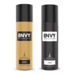 ENVY Rush & Noir Deo Combo Set - 120ML Each (Pack of 2) | Long Lasting Fragrance Deodorant for Men - Fast UK Delivery