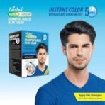 Nisha Quick 5 Minutes Hair Color Shampoo Black, 5 Weeks Long Lasting Shampoo Hair Colour for Women and Men (200ml - Original Black) - Fast UK Delivery - Image 4