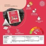Pride of India | Jasmine Rose Royal White Tea | 15 Pyramid Full Leaf Individually Wrapped Tea Bags | Smooth & Sweet Flavor | Soothing & Calming Experience | Less Caffeine, Non-Bioengineered - Fast UK Delivery - Image 5