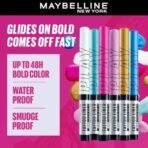 Maybelline New York Tattoo Play Pink Liquid Eyeliner - Punch, Upto 48 Hours Bold Color, Water-proof Eyeliner & Smudge-proof. Maybelline High-impact Color Liner, Vegan Formula | 2.1ml - Fast UK Delivery - Image 4
