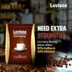 Levista Extra Strong Instant Coffee (Pouch) (1 Kg) | Strong Blend of 57% Coffee & 43% Chicory| Caffeine Coffee with Rich Bold Flavour for an Energising Experience - Fast UK Delivery - Image 4