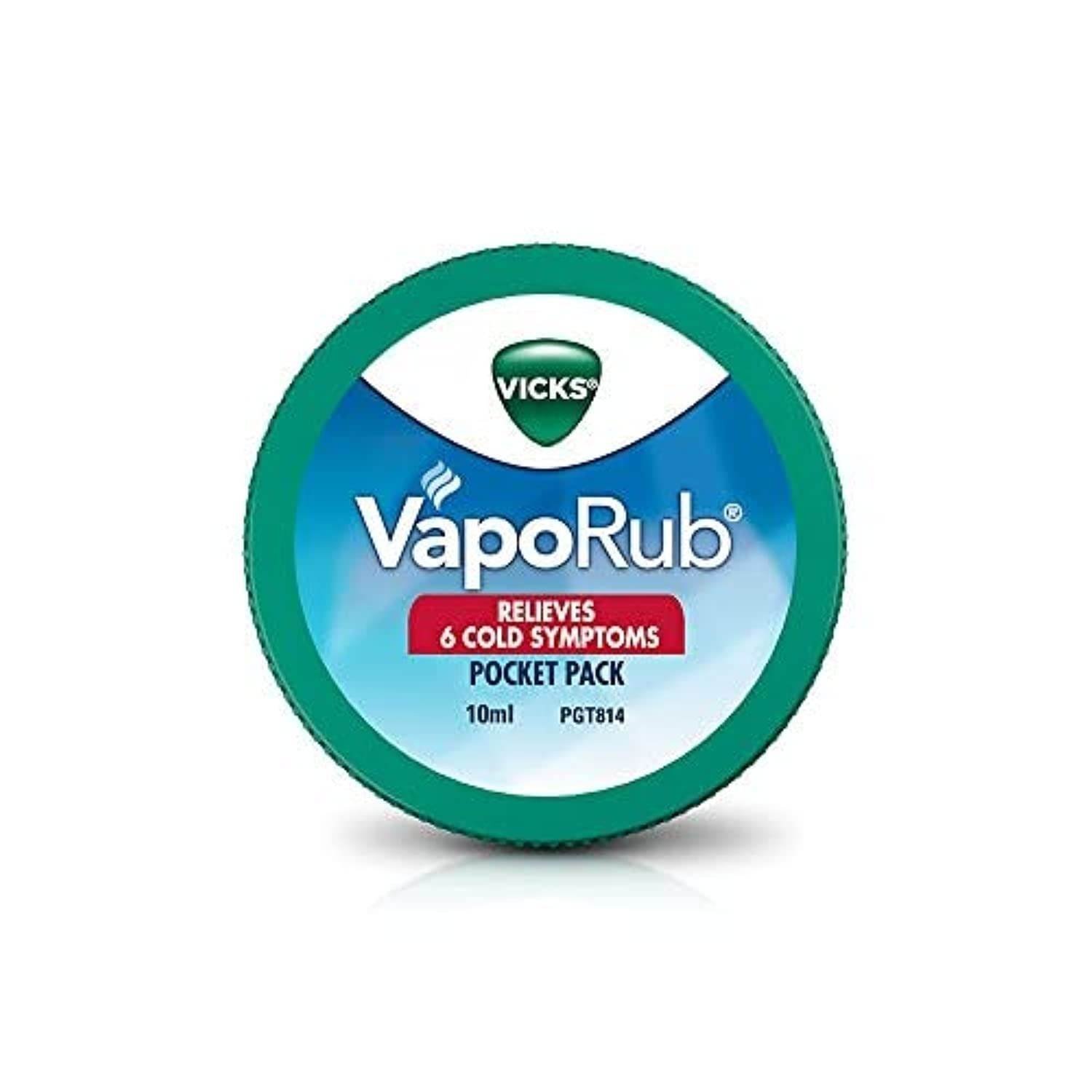 uk51rvpWxLetL-1-1.jpg Vicks Vaporub Pocket Pack - 10 ml (Pack of 12) - Fast UK Delivery - Image 1
