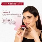 Bella Vita Organic NicoLips Lip Scrub Balm for Dark Lips Anti Pigmentation, Dry, Chapped, Smoking, Lipstick Stains Removal Lipcare for Men & Women 20 g (Pack of 2) - Fast UK Delivery - Image 5