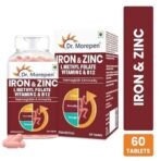 DR. MOREPEN Iron & Zinc Tablets | Enriched with Iron, Zinc, Vitamin C & B12 | Natural & Safe for Men and Women | 60 Veg Tablets - Fast UK Delivery - Image 3