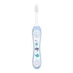 Chicco Baby Manual Toothbrush For Infants (6M-36M), Extra Soft Tapered Bristles Ideal For Milk Teeth | Bpa Free (Blue), 1 Count - Fast UK Delivery