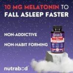 nutrabud Melatonin 10 Mg - 120 Veg Tablets - For Sleep Support,Nerve Relaxation,And Stress Relief - Non-Habit Forming For Men & Women (120 Count (Pack Of 1),Unflavoured),120 Capsule - Fast UK Delivery - Image 5