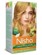 Nisha Cream Hair Color Golden Blonde, Permanent Hair Colour for Women Men, Ultra Soft Deep Shine, 100% Grey Coverage, 8.1 Golden Blonde Hair Colour 120gm - Fast UK Delivery - Image 2