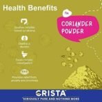 CRISTA Coriander Powder | Ground Dhania | Powdered Dhaniya | Zero added Colours, Fillers, Additives & Preservatives | Natural & Aromatic | Farm Fresh | 500 gms - Image 4