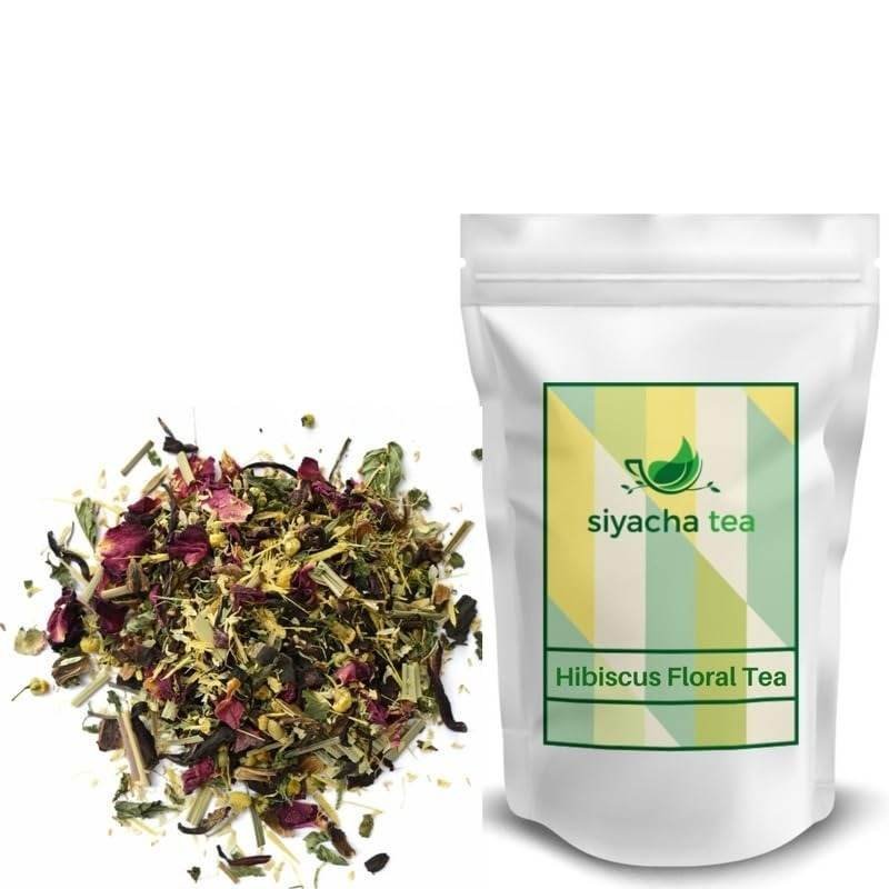 uk51t9AGwpE5L-1-1.jpg Siyacha Tea Hibiscus Floral Tea|100g|Caffeine Free Blend for Stress Relief & Good Sleep|Herbal Tea - Calming Tisane|Herbal Chai Patti|100% Natural Leaves|Refreshing Premium Delight|Brew Hot or Cold| - Fast UK Delivery - Image 1