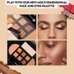 SUGAR Cosmetics Contour De Force Eyes And Face Palette | Pigmented, Long- lasting & Smudgeproof | Includes Blush, Bronzer, Highlighter and 6 Eyeshadow shades - 01 Warm Win | 20.3 gm - Fast UK Delivery - Image 4