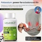 HEALTH VEDA ORGANICS PRIVATE LIMITED Potassium Citrate,800 MgI60 Veg TabletsISupport Nerve,Muscle,Joint&Bone HealthIHelps Manage Electrolytes|For Both Men&Women - Fast UK Delivery - Image 5