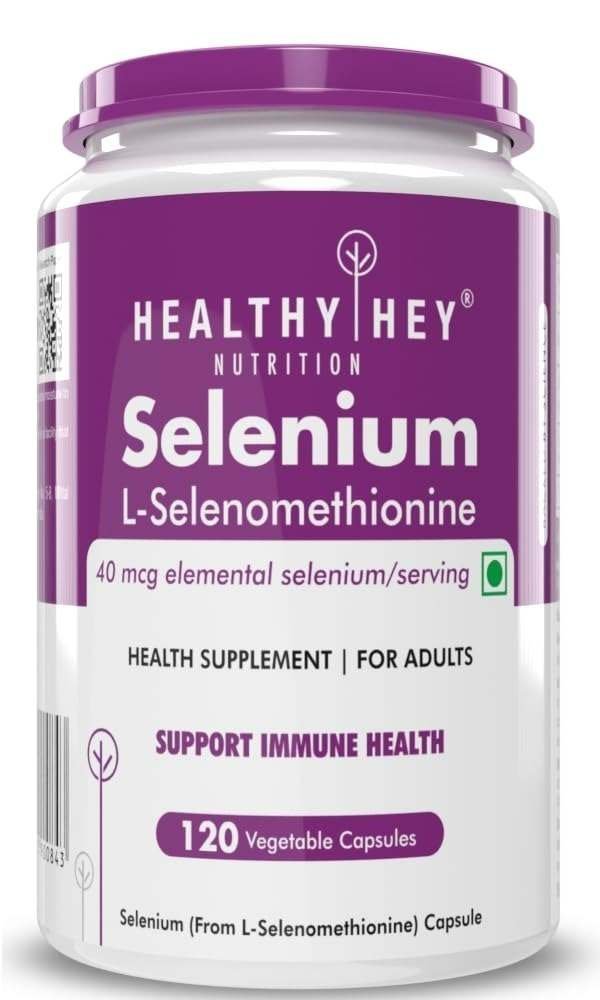 uk51thdUsu6L-1.jpg HealthyHey Nutrition Selenium 40mcg, 120 Capsules | Immune Support & Superior Absorption | Non-GMO - Fast UK Delivery - Image 1