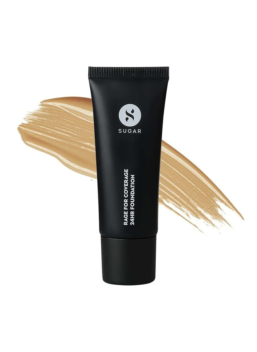uk51twkuo3GMS-1.jpg SUGAR Cosmetics Rage For Coverage 24Hr Foundation | Full Coverage | Matte Finish I Creamy Formula | 25 ml - 40 Breve - Fast UK Delivery - Image 1
