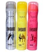 Engage Blush Drizzle Tease Deodorant Spray For Women (Pack Of 3-165Ml) - Fast UK Delivery