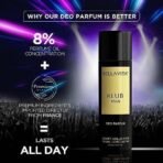 Bella Vita Luxury Hit The Klub Tonight Combo For Him, Pack Of 2 Premium Long Lasting Fragrance Musk Scent - Klub Edp 100 Ml & Liquid Klub Body Parfum Deodorant For Unisex Adult, 150 Milliliters - Fast UK Delivery - Image 4