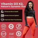 HEALTH VEDA ORGANICS PRIVATE LIMITED Vitamin D3 (600 IU) + Vitamin K2 as Mk7 (55Mcg) | 60 Veg Tablets | Supports Healthy Bones, Boosts Immune System | For Men & Women - Fast UK Delivery - Image 4
