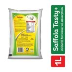 Saffola Tasty + Refined Cooking oil | Blended Rice bran & Corn oil | 50% More Oryzanol | 1 Litre pouch - Fast UK Delivery - Image 5