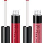 Maybelline New York Sensational Liquid Matte Lipstick 04, Easy Berry, 7G. and Maybelline New York Sensational Liquid Matte Lipstick 03 Flush It Red, 7G - Fast UK Delivery