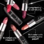 RENEE Prime Matte Lipstick - Vintage Rose, Lightweight & Long-Lasting Formula, Creamy Matte Finish, One Swipe Application, Non-Drying, Vitamin E Infused, 4.5Gm - Fast UK Delivery - Image 4