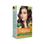 Nisha Cream Hair Color Dark Brown, Permanent Hair Colour for Women Men, No Ammonia, Ultra Soft Deep Shine, 100% Grey Coverage, 3.0 Dark Brown Hair Colour 120gm - Fast UK Delivery