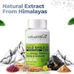 HEALTH VEDA ORGANICS PRIVATE LIMITED Original Gold Shilajit with Ashwagandha, Safed Musli, Gokharu & Kesar, +10 Ayurvedic Herbs, Build Muscle Mass - 60 Veg Capsules - Fast UK Delivery - Image 4