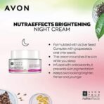 Avon True Nutraeffects Brightening Night Cream | For All Skin Types | With Antioxidants For Brighter Skin | 50gms - Fast UK Delivery - Image 6