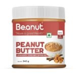 Beanut Jaggery Creamy Peanut Butter | 100% Pure Roasted peanuts | NON-GMO Gluten & Cholesterol Free | Vegan, High in Protein | 340gm | Peanut Butter - Fast UK Delivery