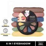 FACESCANADA 6 in 1 Eyeshadow Palette - Party Animal 04, 6g | Olive Butter & Macadamia Oil | Vibrant Colors | Highly Pigmented | Easily Blendable | Silky Satin Texture | No Crease | Cruelty-Free - Fast UK Delivery - Image 3