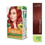 Nisha Cream Permanent Hair Color No Ammonia Cream Formula Permanent Fashion Highlights(60Gm+60Ml Each Pack) Copper Red (Pack Of 2) - Fast UK Delivery - Image 5