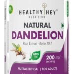 HealthyHey Nutrition Dandelion Root Extract - Natural - 10:1 Ratio - Natural Diuretic & Support Digestion, 60 Vegetable Capsules - Fast UK Delivery