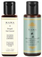 Kama Ayurveda Bringadi Hair Cleanser & Kama Ayurveda Extra Virgin Organic Coconut Oil - 50ml Combo - Fast UK Delivery