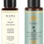 Kama Ayurveda Bringadi Hair Cleanser & Kama Ayurveda Extra Virgin Organic Coconut Oil - 50ml Combo - Fast UK Delivery