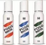FOGG MASTER PINE+CEDAR+OAK 120ML EACH (PACK OF 3) 028 Deodorant Spray - For Men & Women (360 ml, Pack of 3) - Fast UK Delivery
