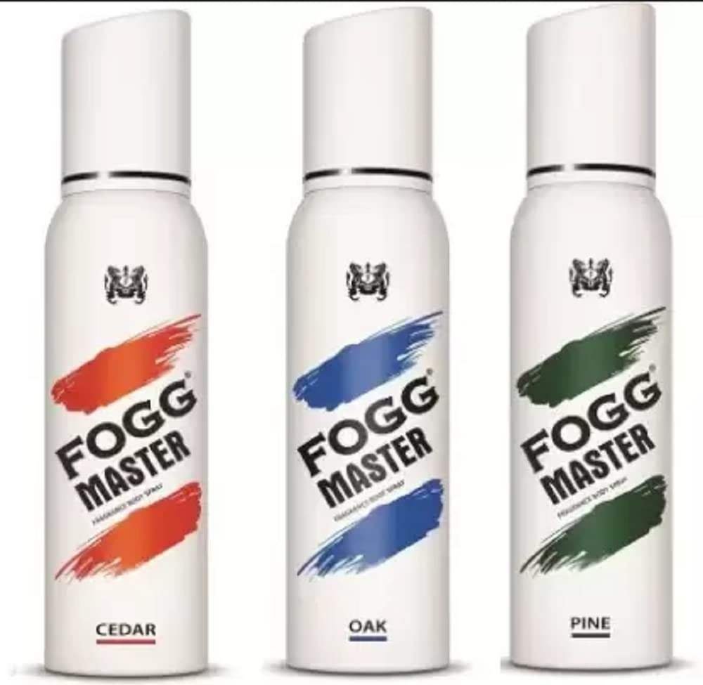 uk51w6xNFhxL-1.jpg FOGG MASTER PINE+CEDAR+OAK 120ML EACH (PACK OF 3) 028 Deodorant Spray - For Men & Women (360 ml, Pack of 3) - Fast UK Delivery - Image 1