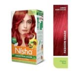 Nisha Cream Hair Color With The Benefits Of Natural Henna Extracts, Sunflower & Avocado Oil, Easy To Use Hair Color 150ml Pack of 1, Flame Red Fast Shipping to USA & Canada - Image 3