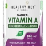 HealthyHey Nutrition Natural Vitamin A from Beta Carotene | Non-Synthetic | Non-GMO | -120 Veg Capsules - Fast UK Delivery