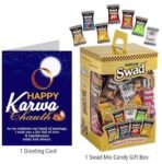 Swad Happy Karwa Chouth Chauth Gift for wife with Card (Swad Mixed Candy 125 Gift Box & 1 Greeting card) - Fast UK Delivery - Image 3