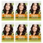 Nisha Cream Hair Color, Permanent Hair Colour Black Brown, Silky & Shiny 100% Grey Coverage Rich Bright Long Lasting Hair Colouring For Ultra Soft Deep Shine Hair Dye (Pack of 6) - Fast UK Delivery - Image 2