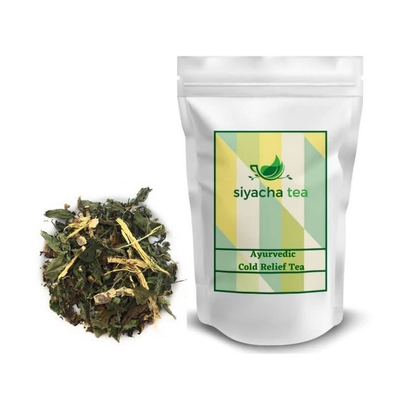 uk51xhhMq4oL-1.jpg Siyacha Tea Ayurvedic Tisane Cold & Cough Relief Tea|Herbal Infusion|Caffeine Free Blend|Tulsi, Mint, Pepper, Mulethi, Ginger, Cinnamon, Turmeric| Indian Super Food Blend |Healthy Detox|100 Grams - Fast UK Delivery - Image 1