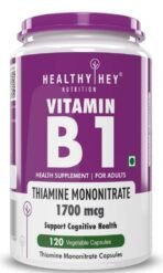 HealthyHey Nutrition Vitamin B1 Thiamine -120 Veg Capsules - Fast UK Delivery