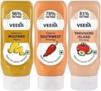 VEEBA AMERICAM MUSTARD SAUCE+CHIPOTLE SOUTHWEST DRESSING+THOUSAND ISLAND DRESSING (PACK OF 3*) 0.9 kg (Pack of 3) - Fast UK Delivery