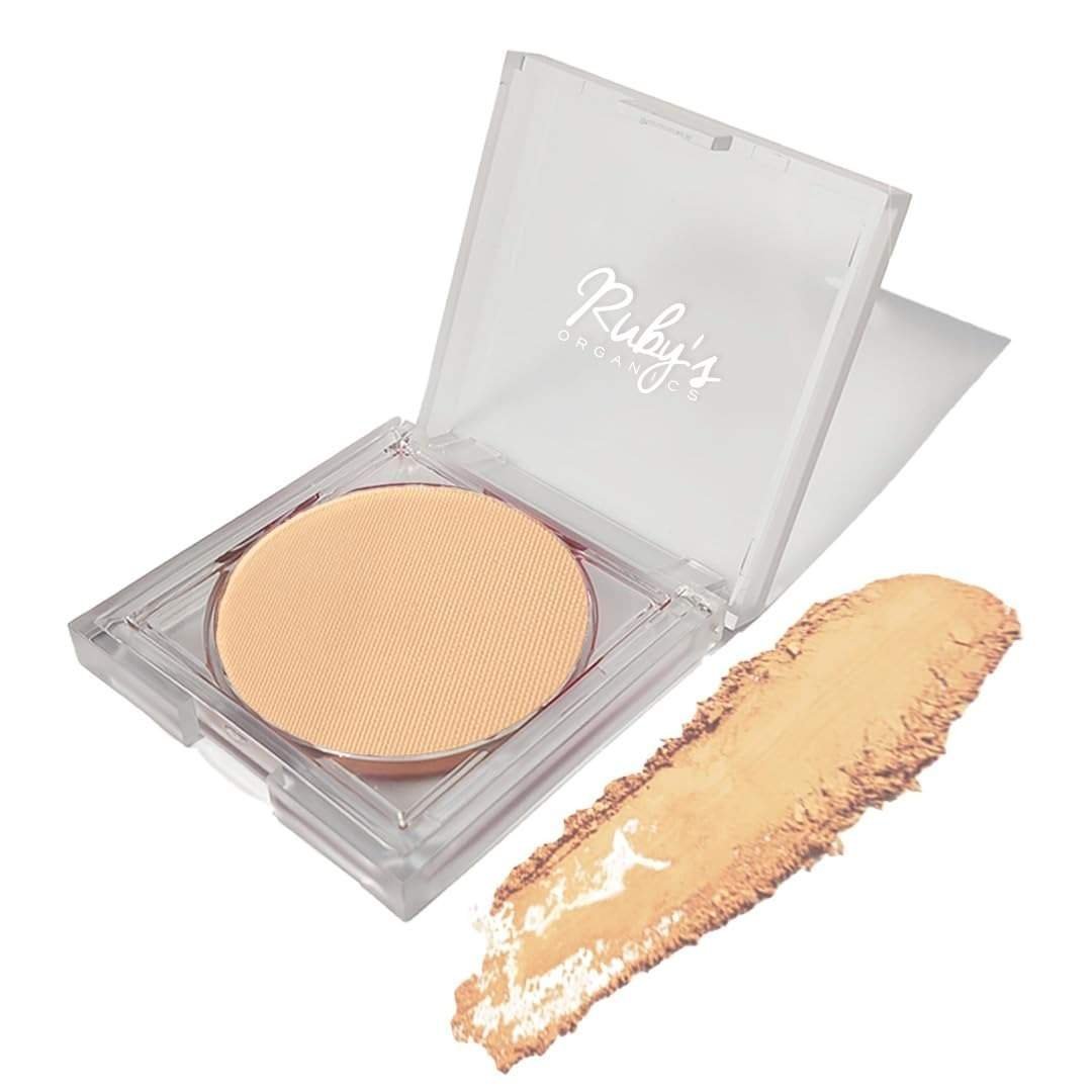 uk51xn6XpIDVL-1.jpg Ruby's Organics Compact Setting Powder- Matte Finish Poreless with SPF for Women All Skin Types, Face Makeup, Controls Oil, Conceals & Radiant Skin, Natural, Cruelty, Vegan & Paraben Free - Shade SP2, 9g - Fast UK Delivery - Image 1