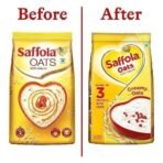 Saffola Oats | Rolled Oats | Delicious Creamy Oats | High Protein & Fibre| 2kg (Pack of 2 x 1kg) & Saffola Soya Chunks with Supersoft Technology, 53% Protien, Tender & Juicy, 1kg - Fast UK Delivery - Image 5