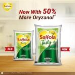 Saffola Tasty + Refined Cooking oil | Blended Rice bran & Corn oil | 50% More Oryzanol | 1 Litre pouch - Fast UK Delivery - Image 6