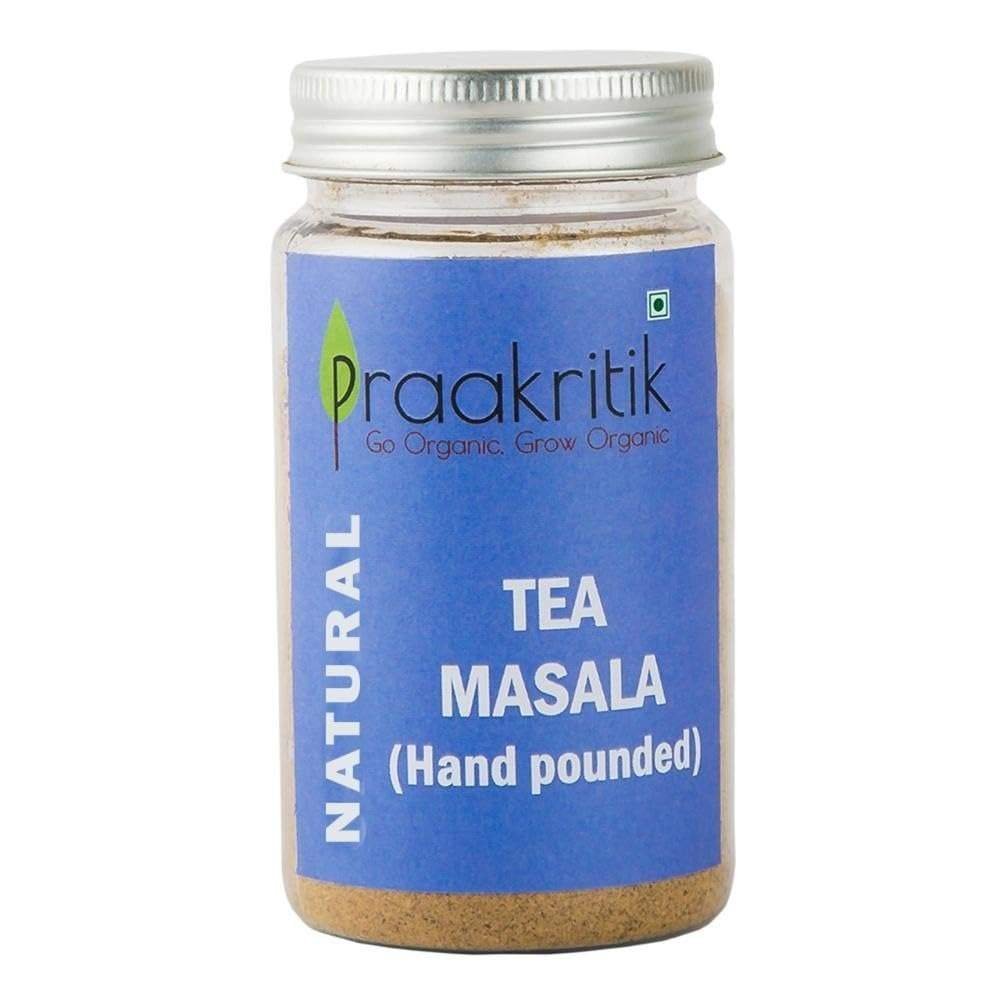 uk51yJqpwruxL-1.jpg Praakritik Natural Tea Masala 100 Grams, Natural Vegetarian, Chai Masala, Daily Use Healthy Tea Masala, Natural Spices - Fast UK Delivery - Image 1