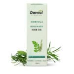 Deewal Moringa + Rosemary Hair Oil | Herbal Hair Oil for Repairing Damaged Hair | Hair Fall Control & Natural Hair Growth Extract | Vegan & Cold-Pressed | 100% Natural Formula - Fast UK Delivery