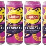 Lipton Ice Tea Zero Sugar Tropical Refreshing and Guilt Free Beverage That Combines the Delicious Flavours of Tropical Fruits With the Goodness of Tea 4 X 320ml (U.A.E) Limited Edition - Fast UK Delivery