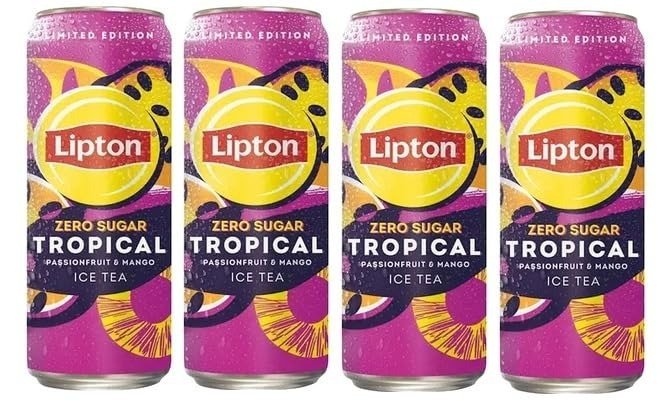 uk51z8b-bsCOL.jpg Lipton Ice Tea Zero Sugar Tropical Refreshing and Guilt Free Beverage That Combines the Delicious Flavours of Tropical Fruits With the Goodness of Tea 4 X 320ml (U.A.E) Limited Edition - Fast UK Delivery - Image 1