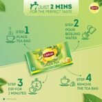 Lipton Lemon Zest Green Tea Bags, 25 Pieces * 1.3g Each - Fast UK Delivery - Image 5